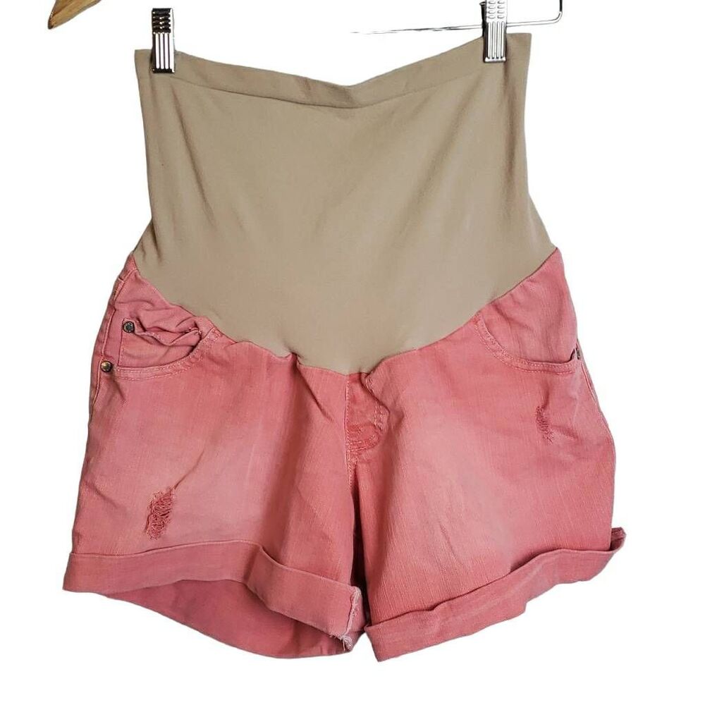 Indigo Blue Maternity‎ Coral Shorts Large